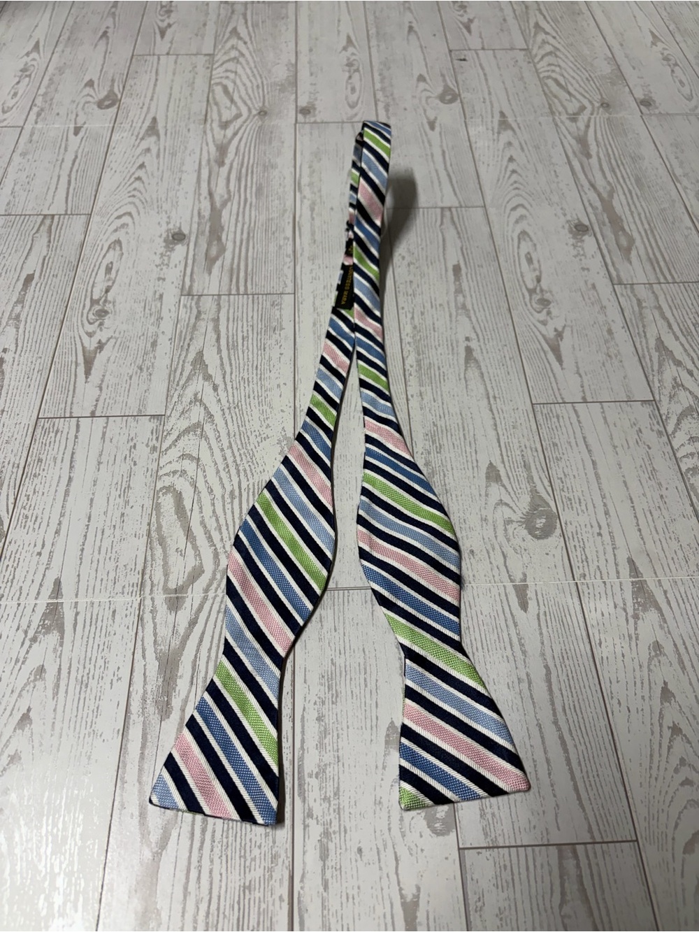 Countess Mara 100% Silk Striped Self Tie Bow Tie